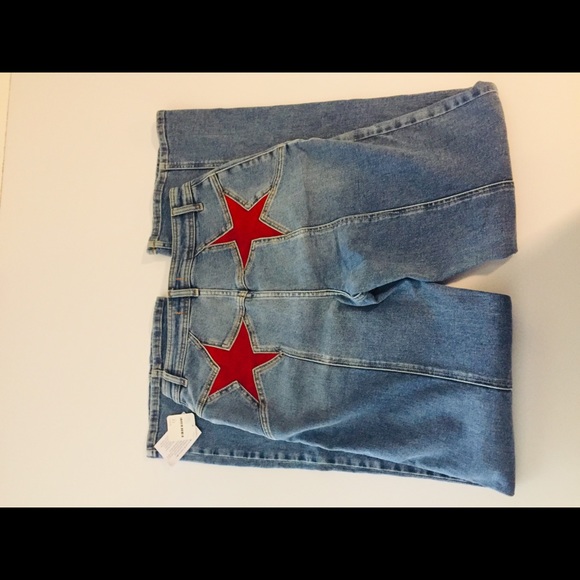 Free People Firecracker Red Star Flare Jeans - Picture 5 of 6